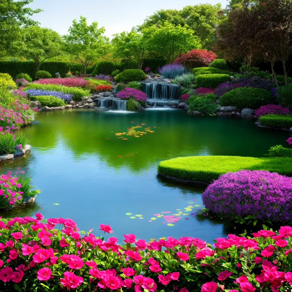 jardim colorido natureza criativa