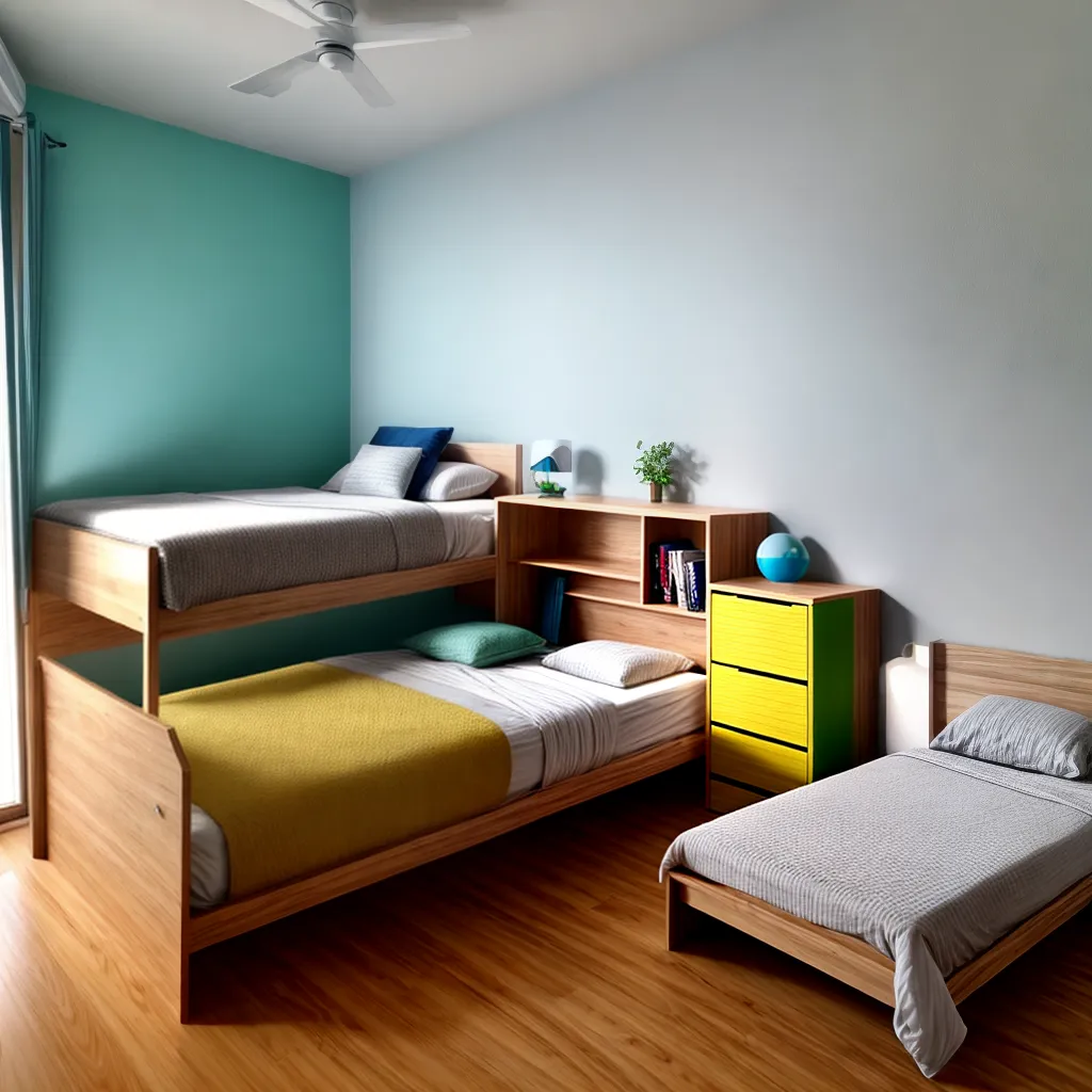 quarto compacto gemeos beliches organizado