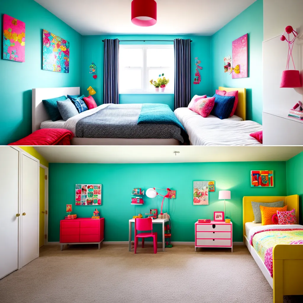 quarto gemeos colorido diy