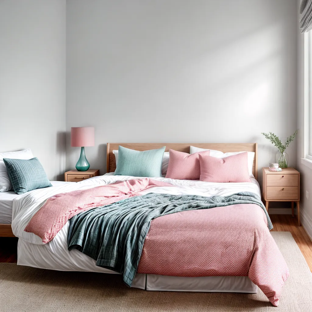 quarto acochoado camas gemeas pastel