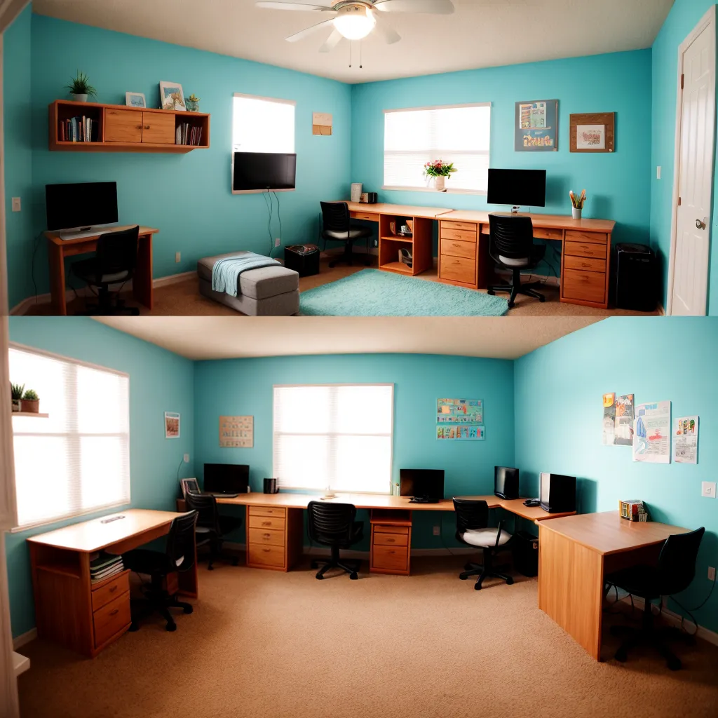 area estudo gemeos desks motivacao