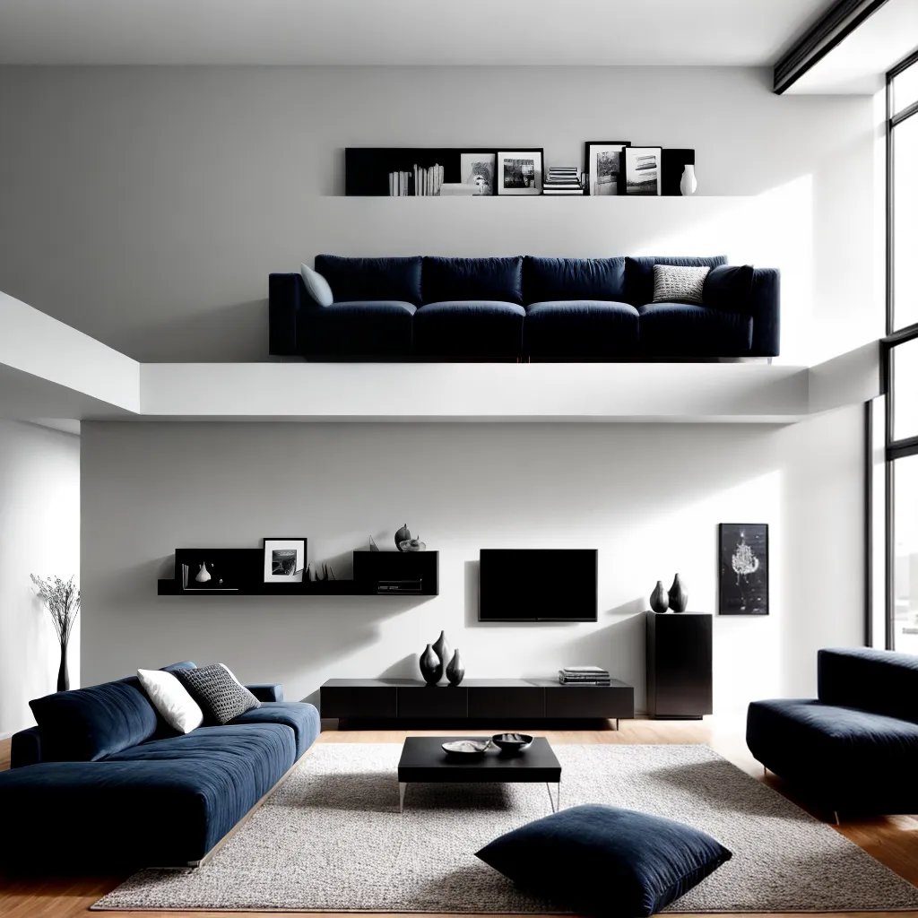 sala moderna linhas limpas elegante