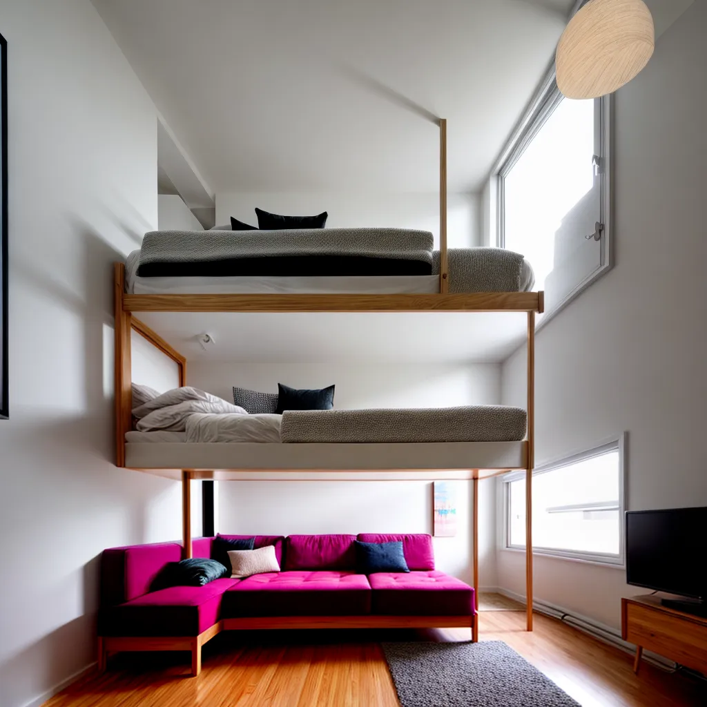 studio apartamento estiloso loft colorido