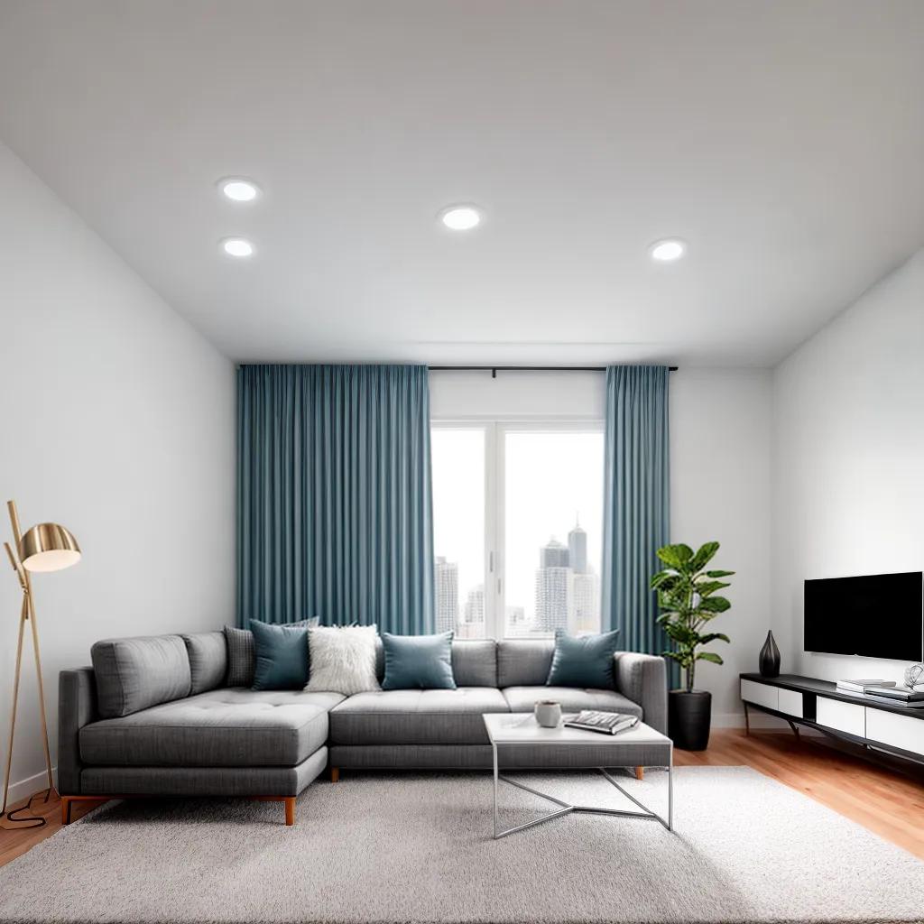 sala estar moderna sofa cinza