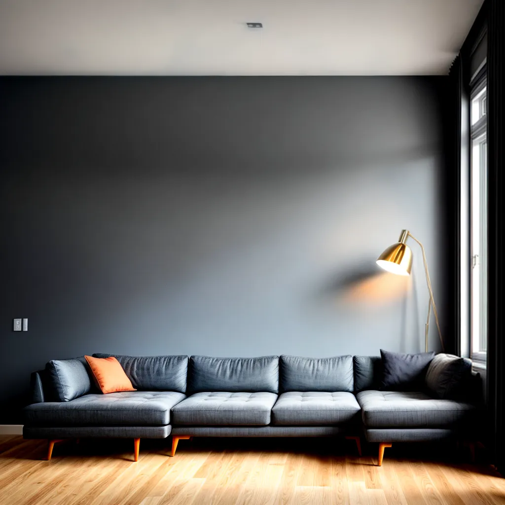 sala iluminada luminaria sofa confortavel
