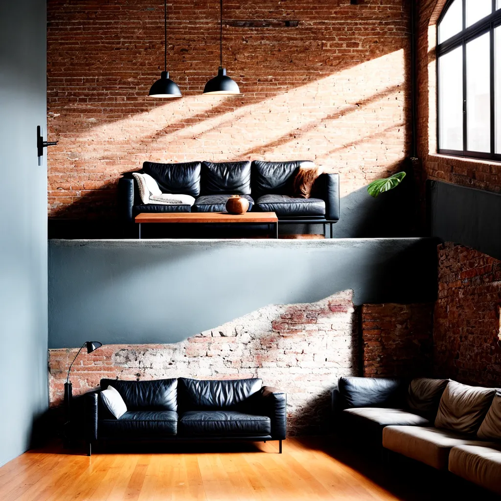 loft estiloso tijolos aparentes concreto