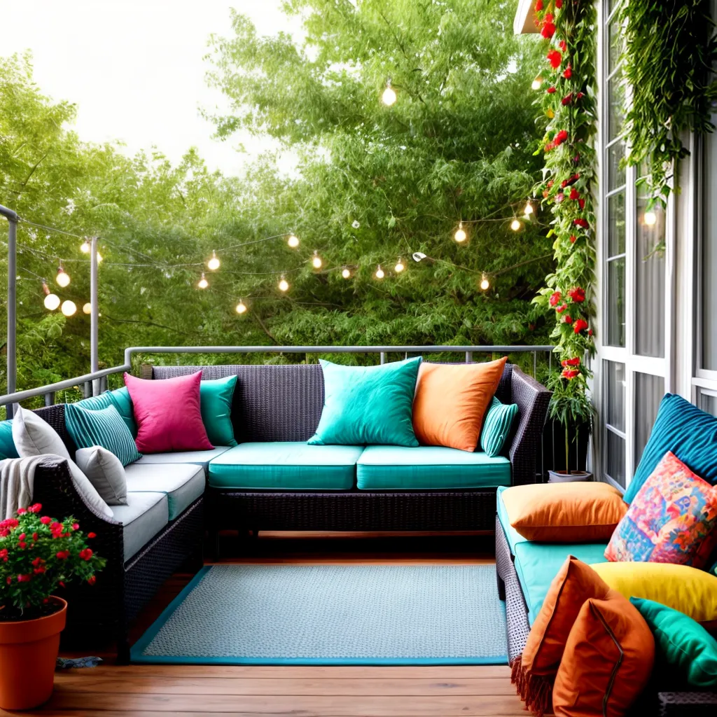 varanda acochoada sofa mesa jardim