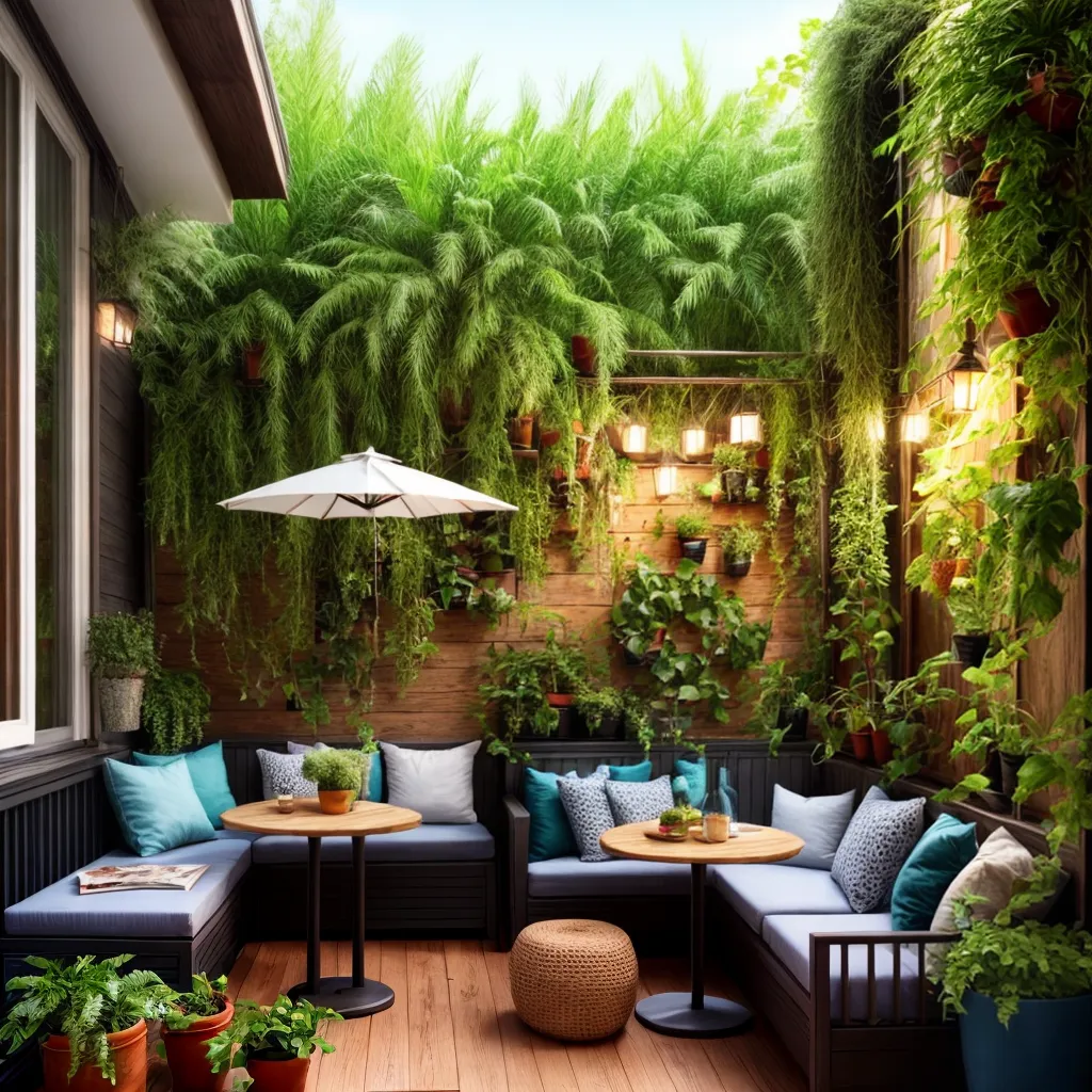 varanda estilo oasis bistro plantas luzes