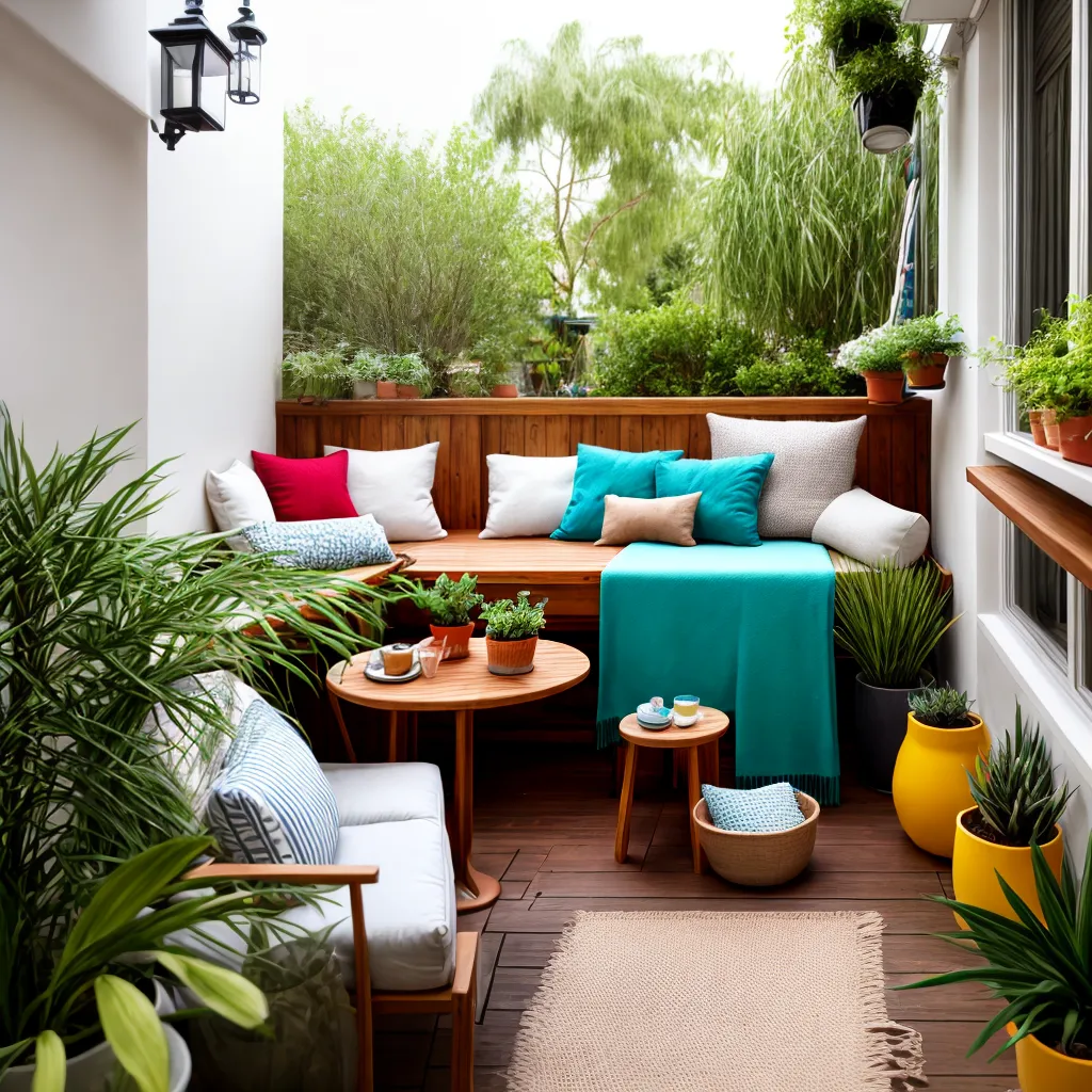 varanda acolhedora bistro plantas luzes