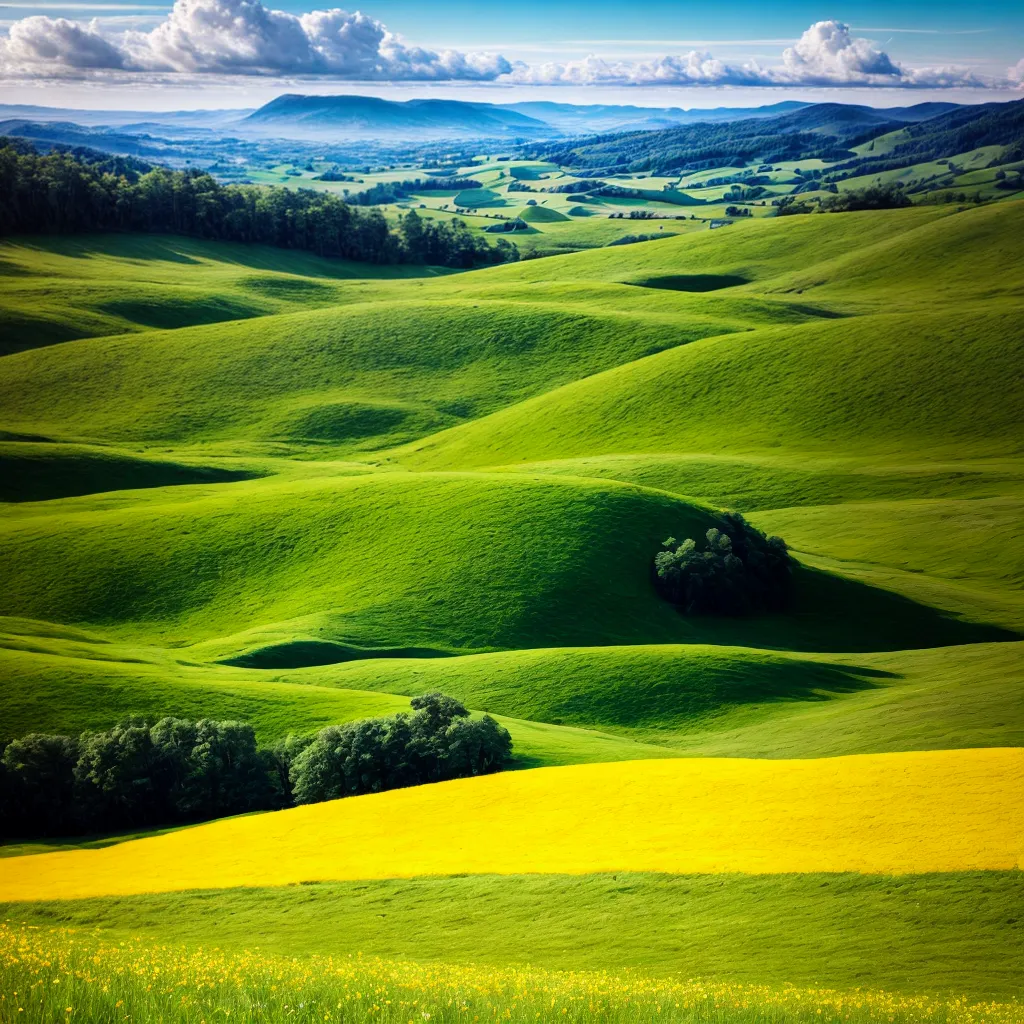 paisagem campo flores ceu limpo