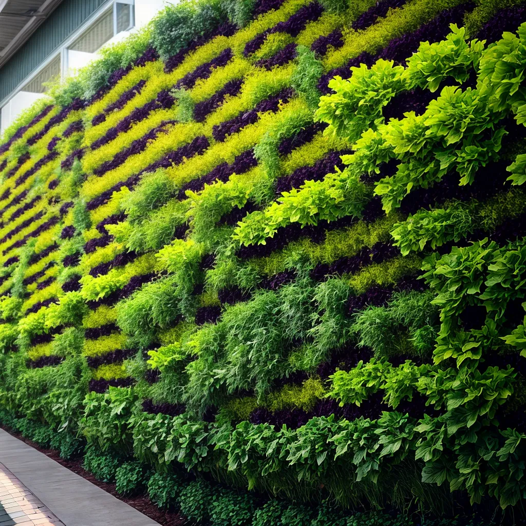 horta vertical alface verde vibrante 1