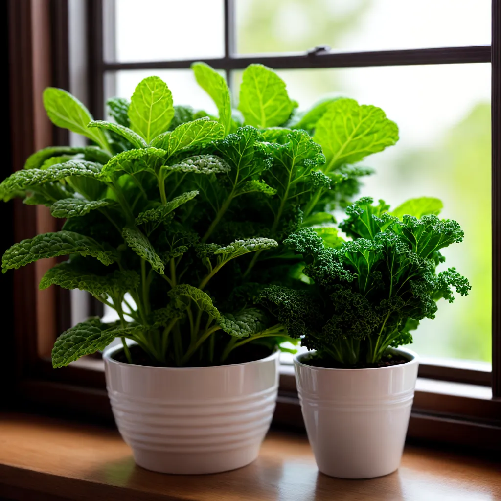 planta kale janela sol ferramentas