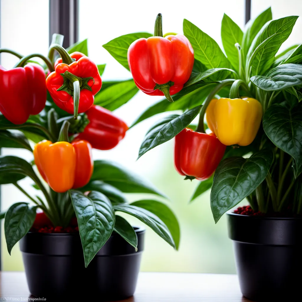 planta verde pimentoes janela sol