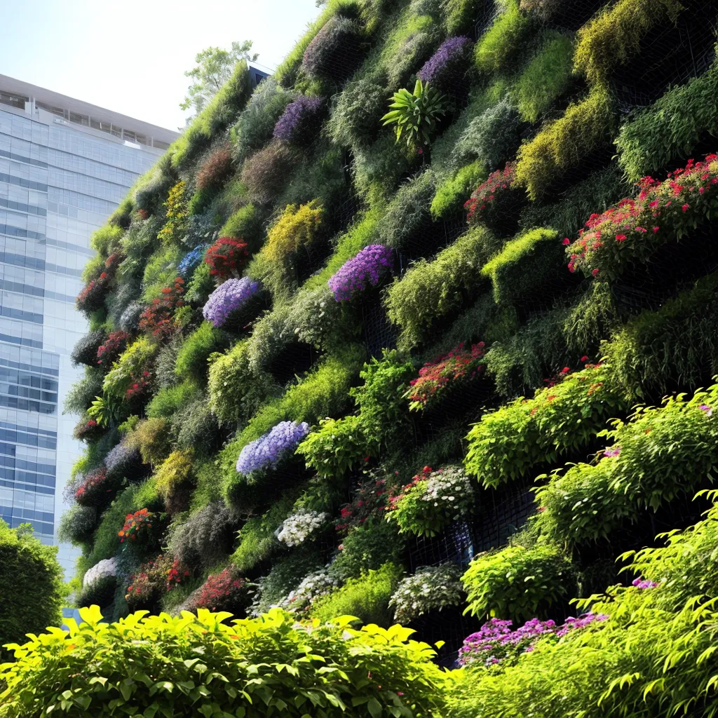 jardim vertical verde colorido natureza