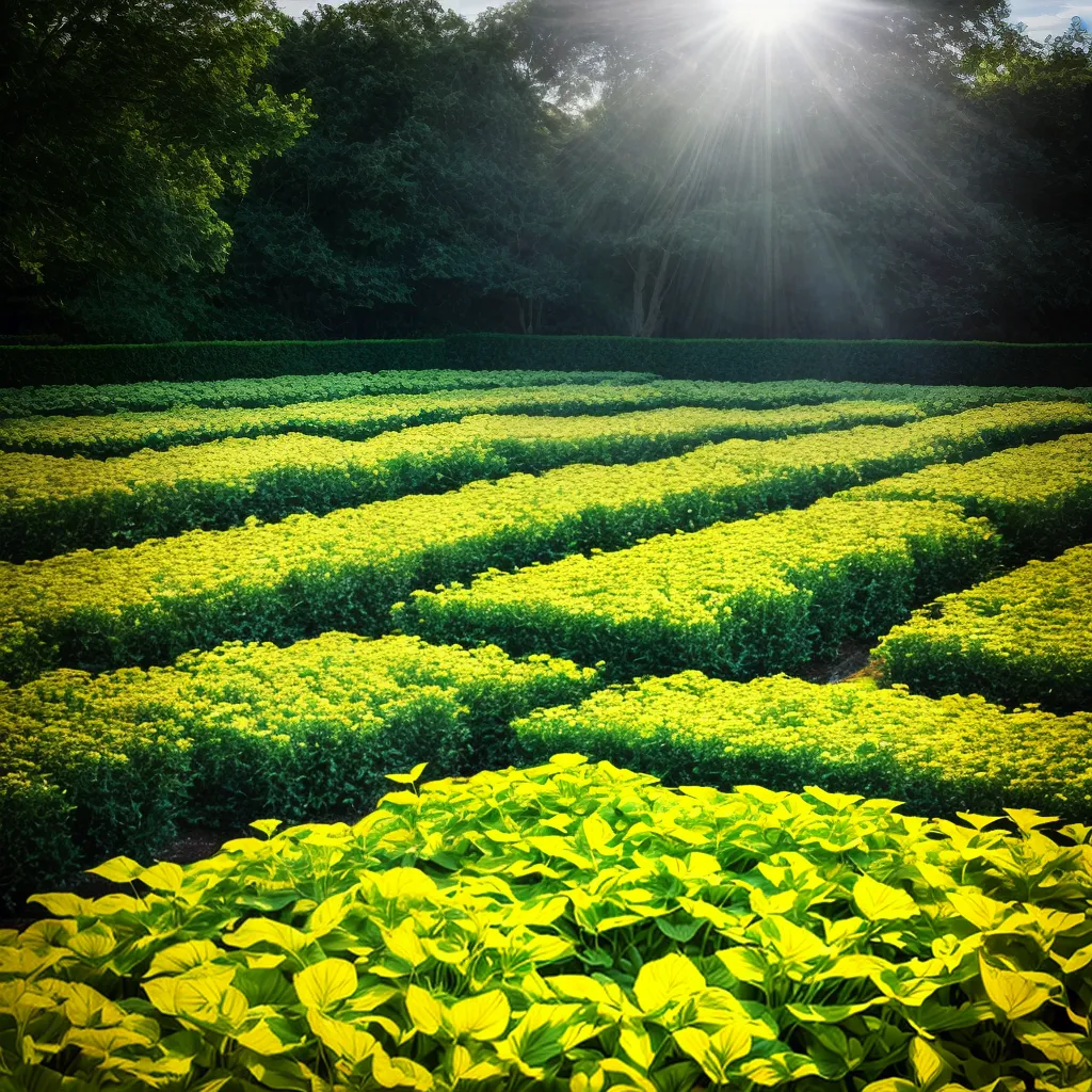 horta alho verde sol