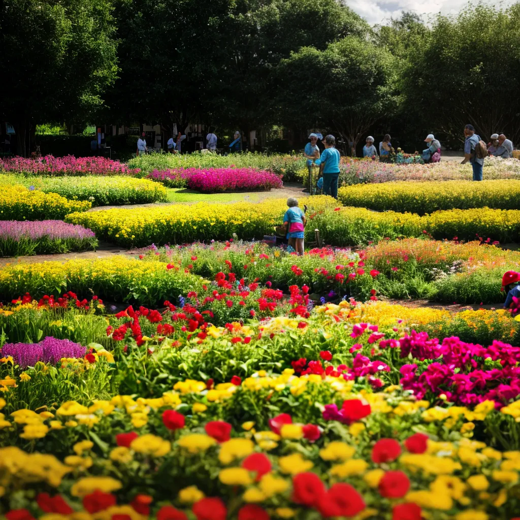 jardim comunitario plantas verdes comunidade