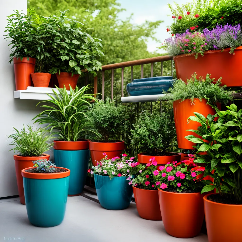 jardim urbano contemporaneo vasos plantas