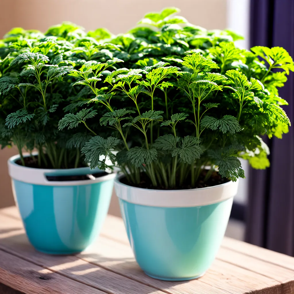 vaso verde parsley cultivo caseiro