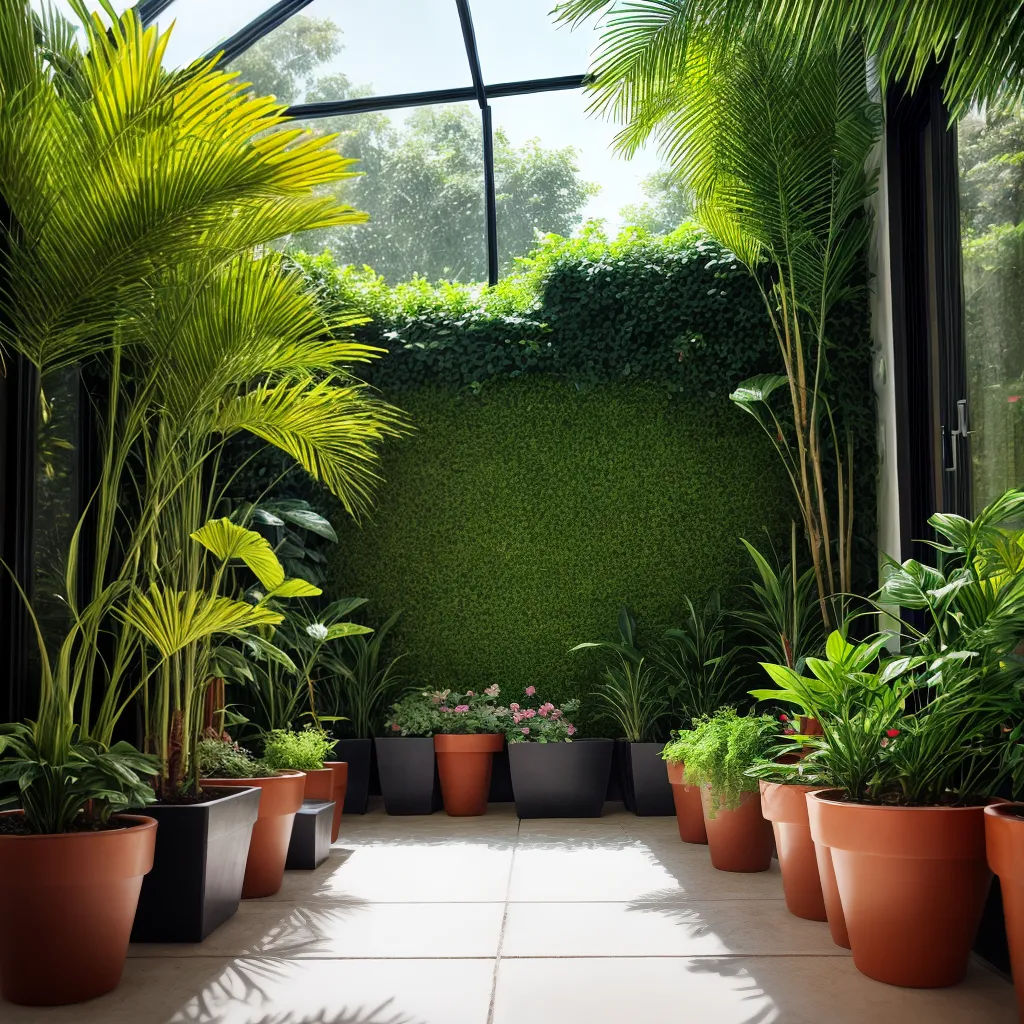 jardim interno verde gengibre