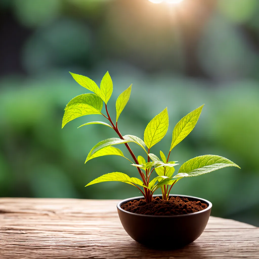 planta gengibre jovem sol janela