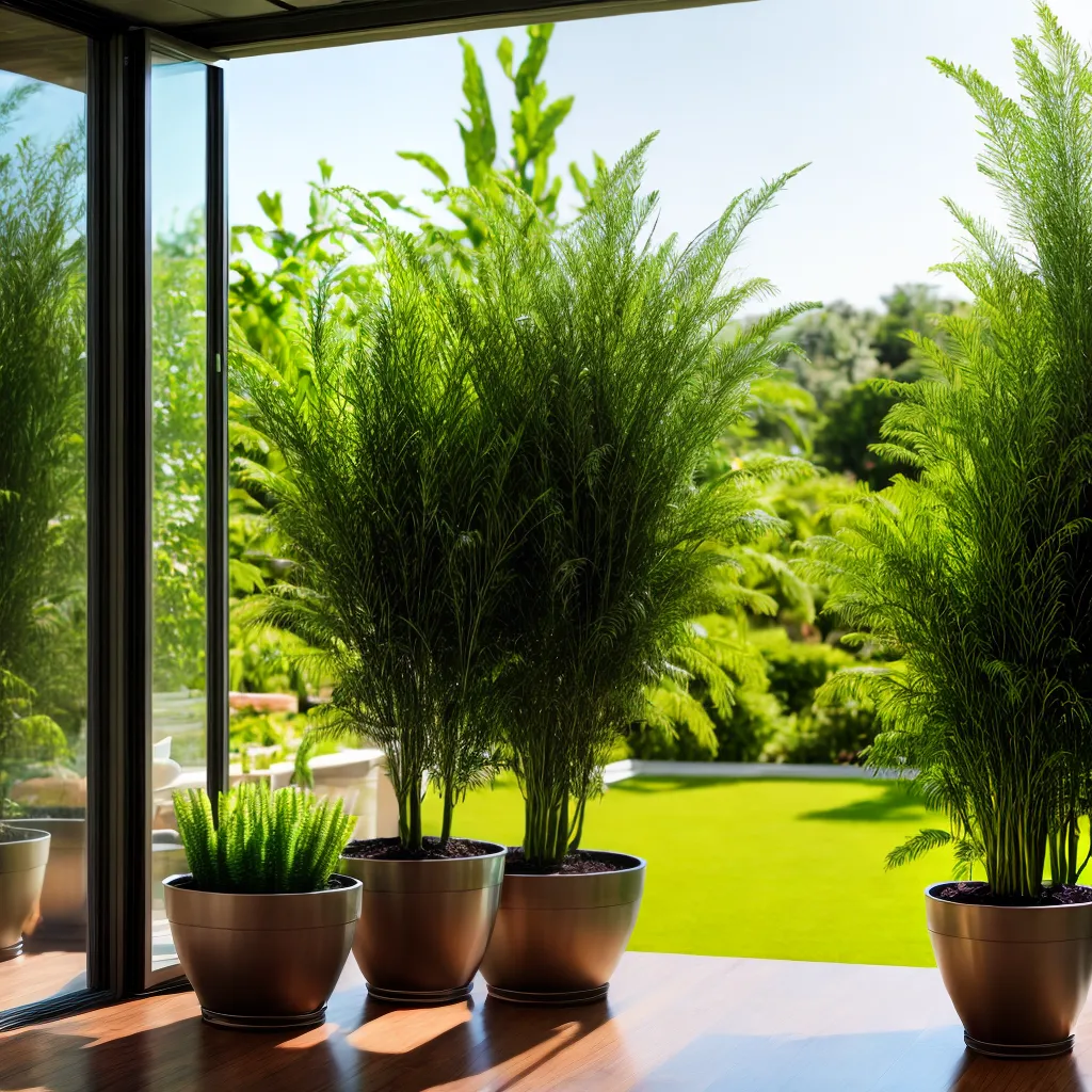 jardim varanda aspargos verdes