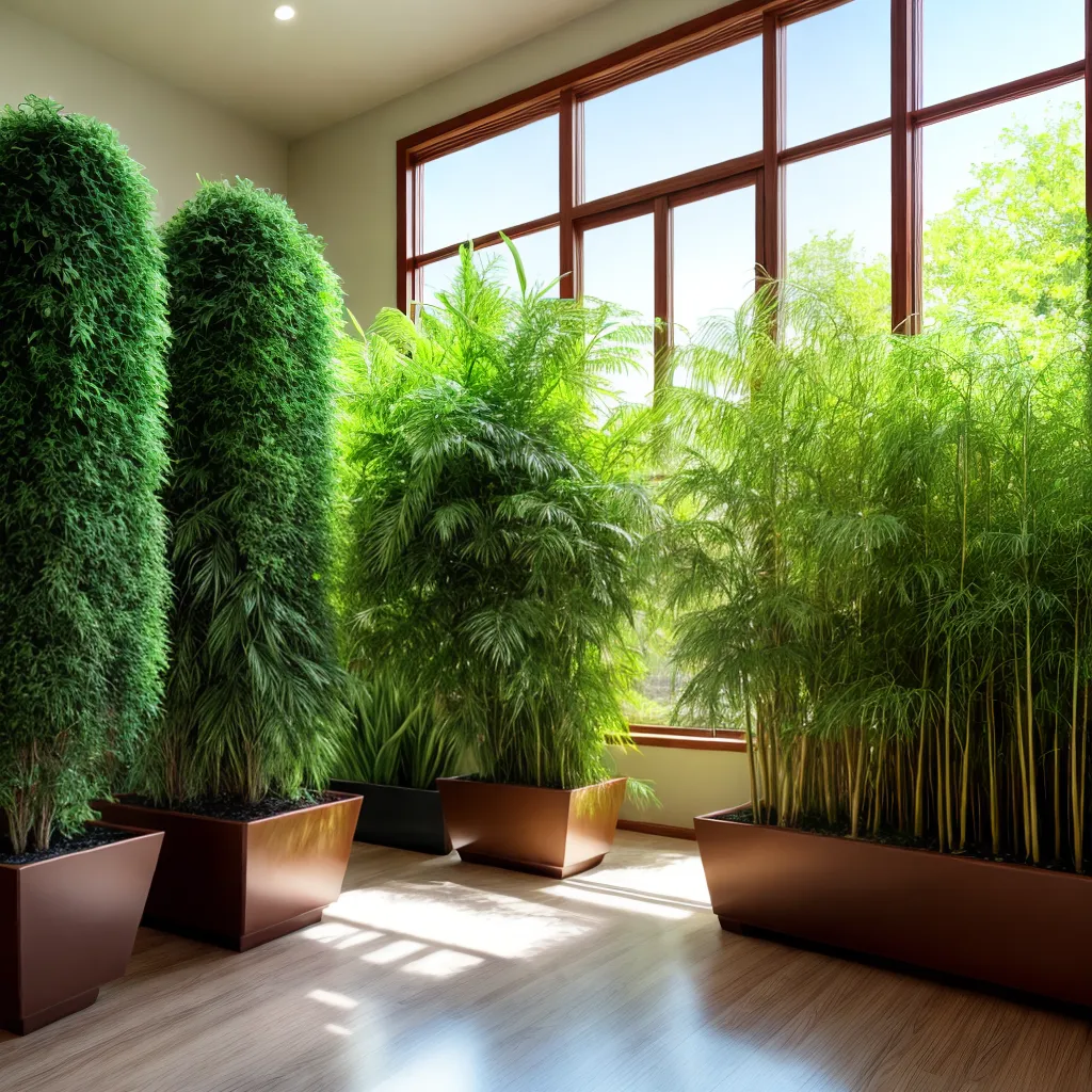 jardim interno aspargos verde