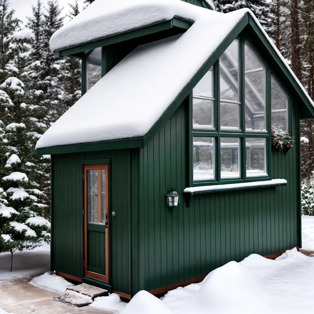 inverno estufa neve hortalicas jardim
