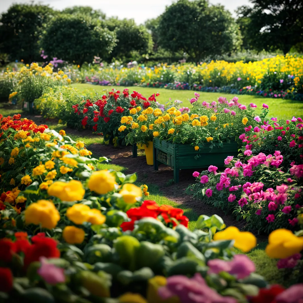 jardim verao vegetais flores abelhas