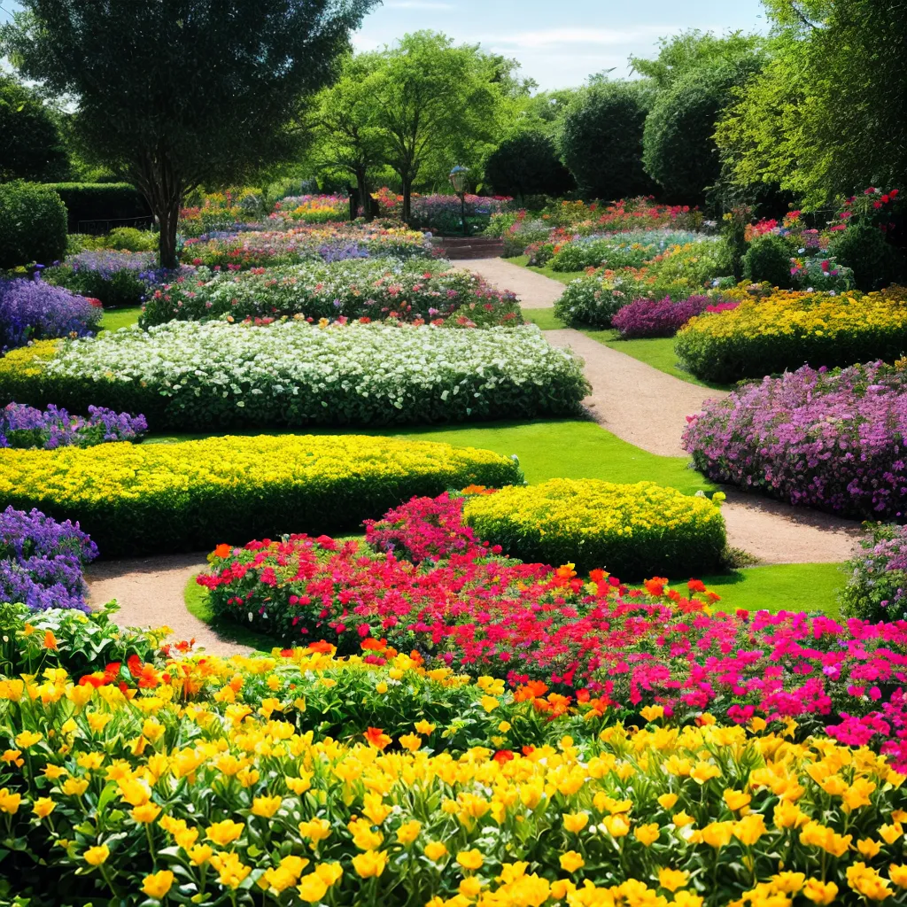 jardim colorido flores primavera 1