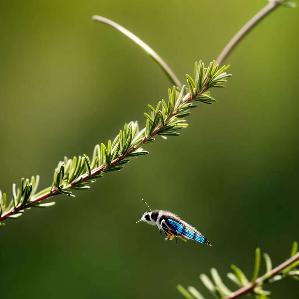 rosemary verde brilhante fresco
