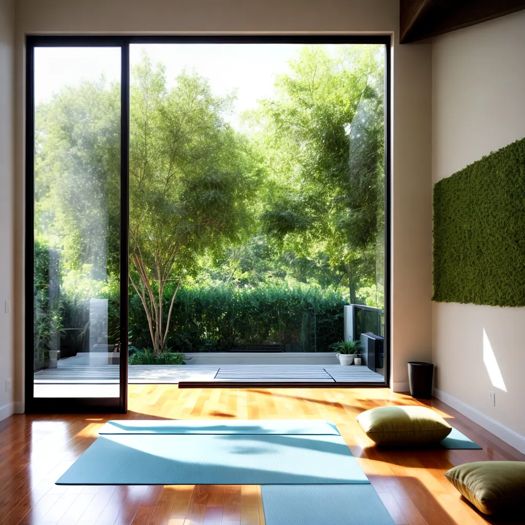 estudio yoga luz natureza tons terrosos