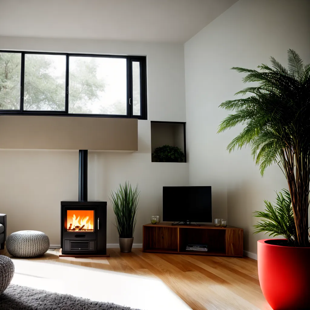 sala estar aconchegante aquecedor ecologico