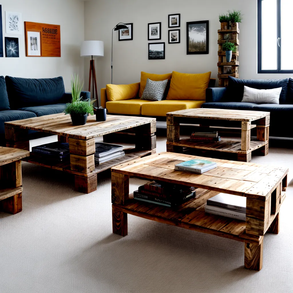 mesa de cafe rustica pallets madeira
