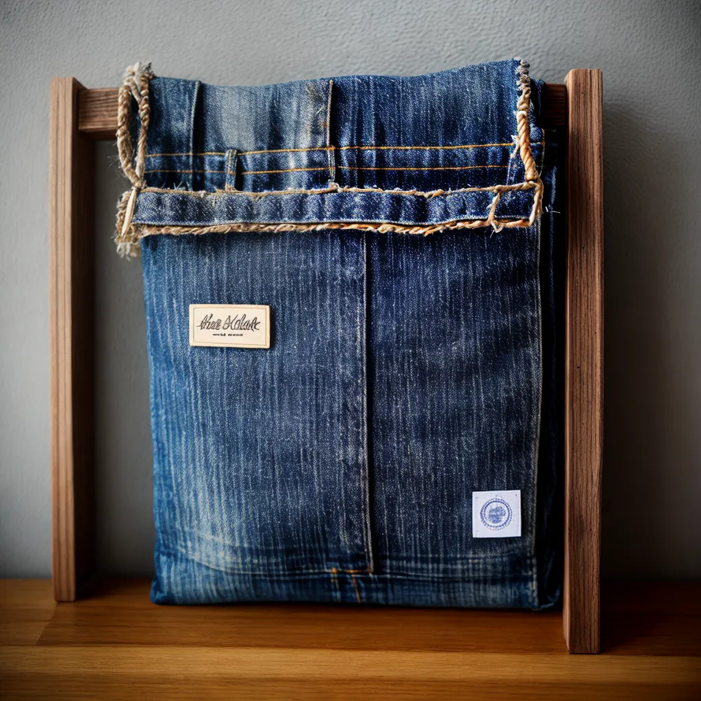 decoracao jeans parede tranca sustentavel