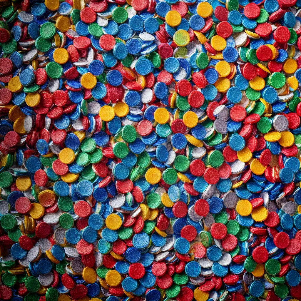 mosaico garrafas caps reciclados