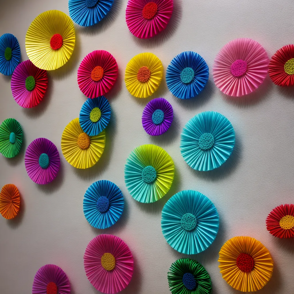 painel plastico reciclado flores coloridas