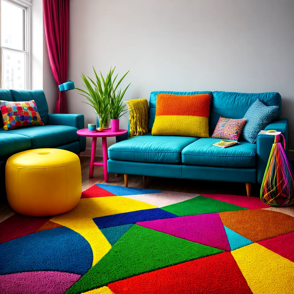 sala colorida decoracao plastico upcycling