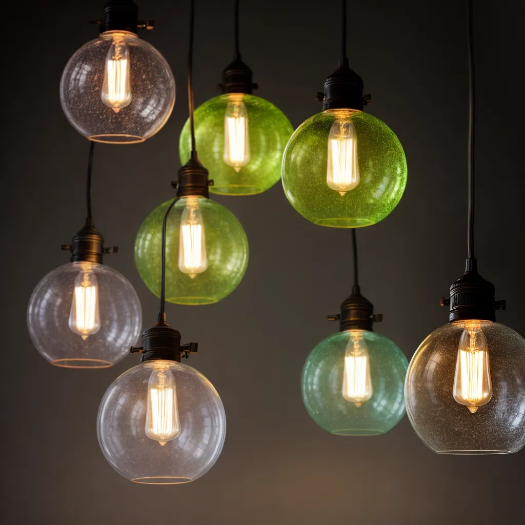pendente garrafas recicladas luz ambiente