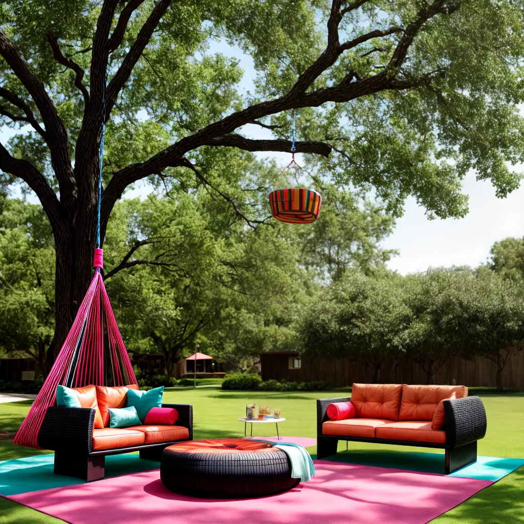 decoracao pneus reciclados swing mesa