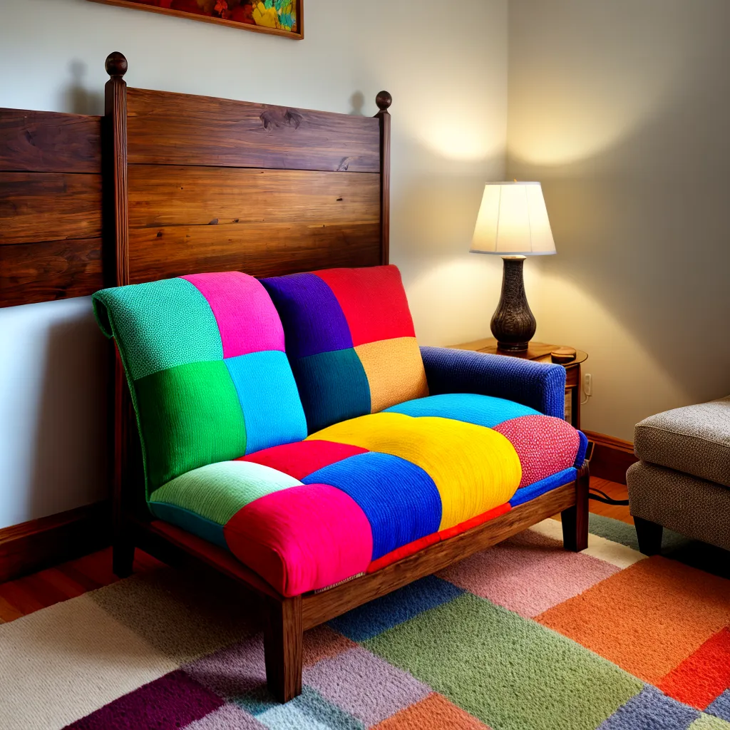 colcha colorida canto sol armchair