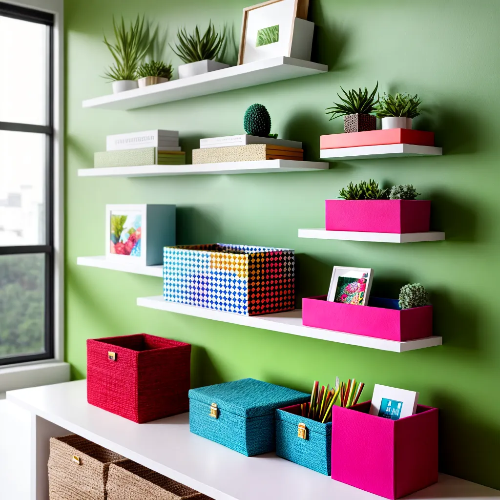 decoracao caixas sapato cores plantas