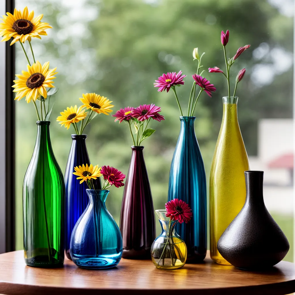 garrafas vinho decorativas flores coloridas