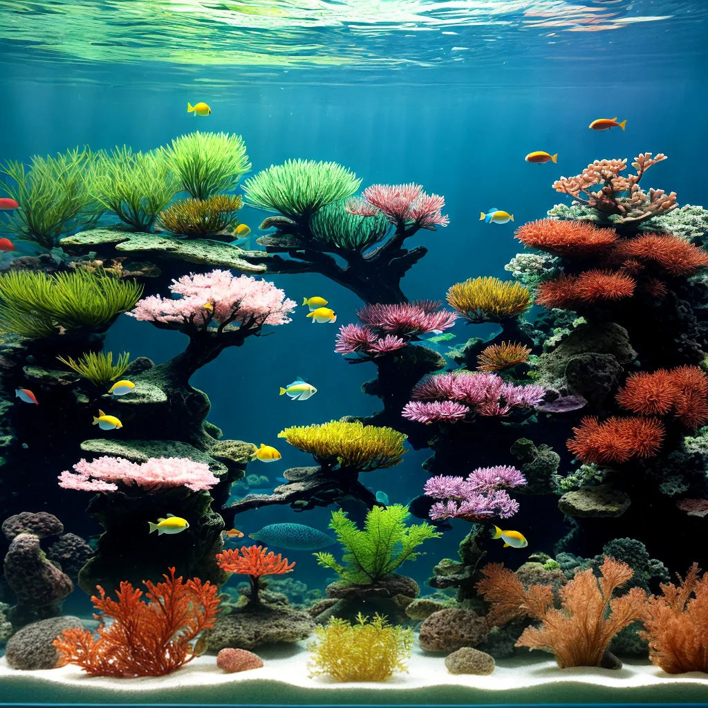 aquario miniatura mundo subaquatico