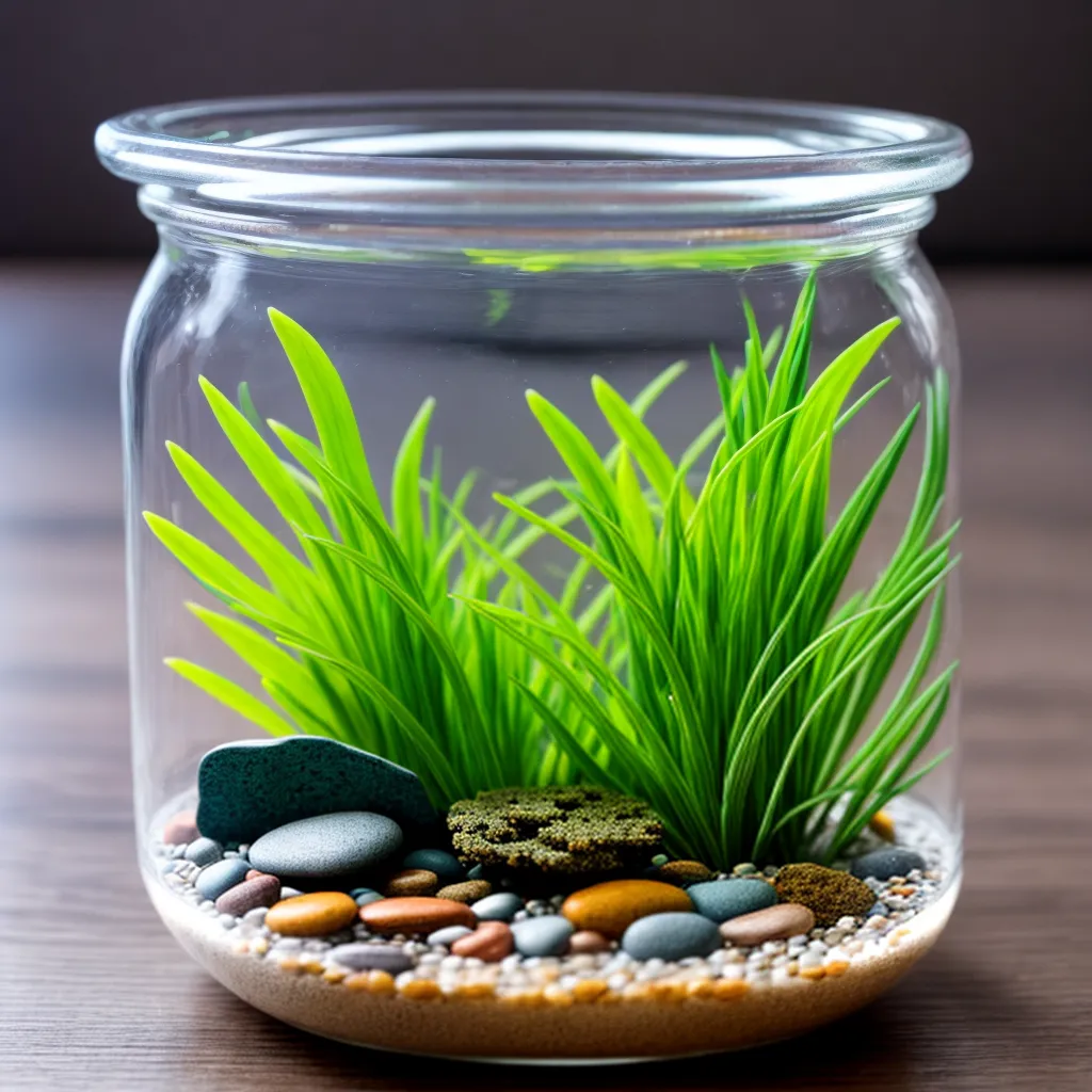 aquario miniatura jar fish