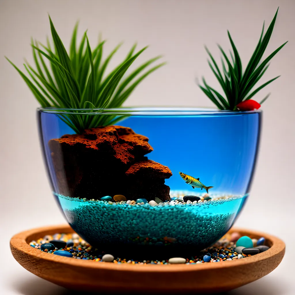 aquario miniatura castelo