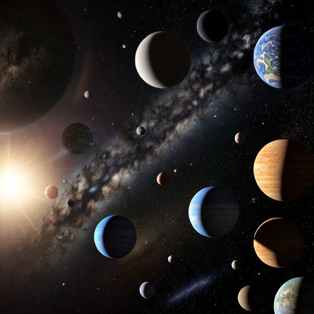 sistema solar diorama beleza espaco