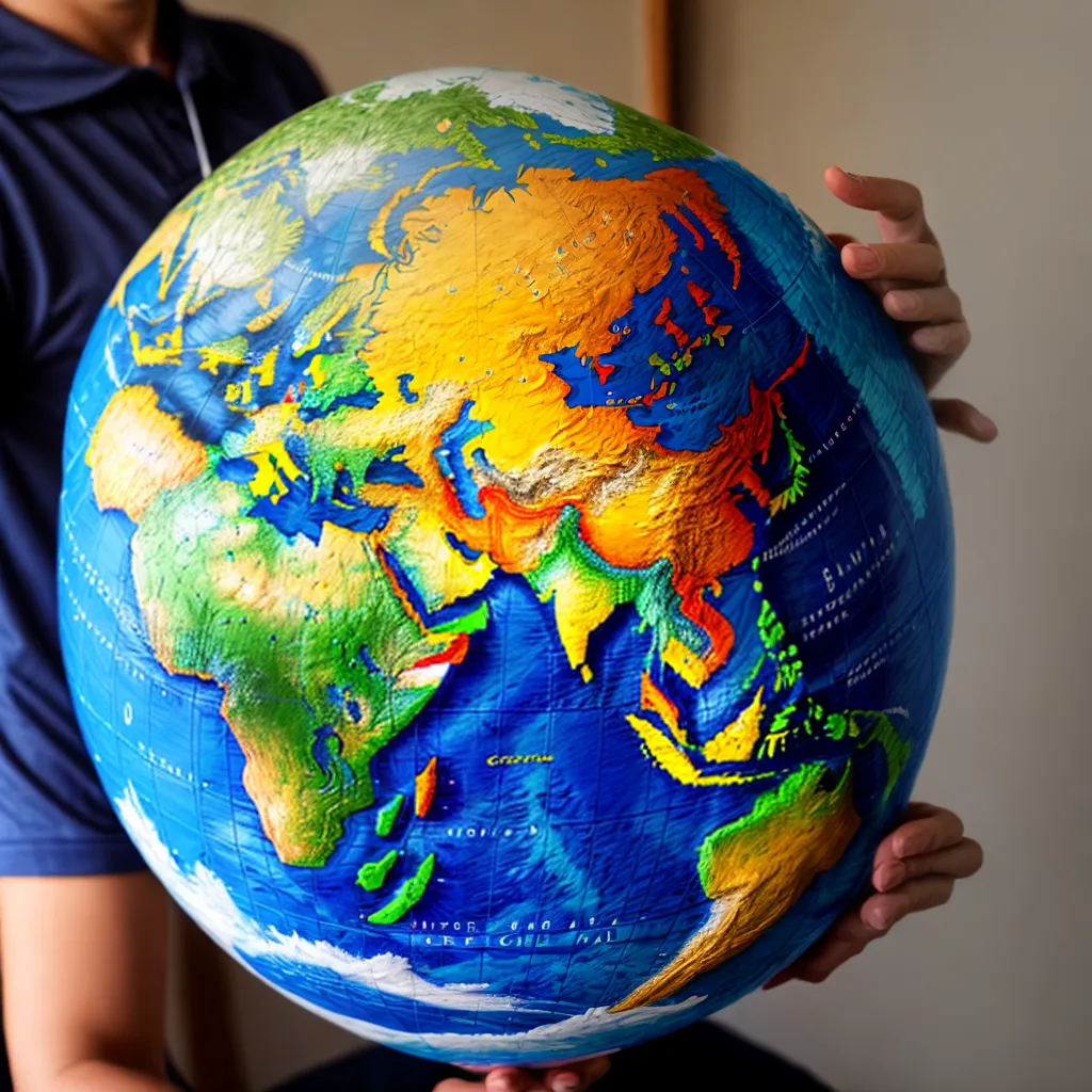 globo artesanal colorido consciencia global