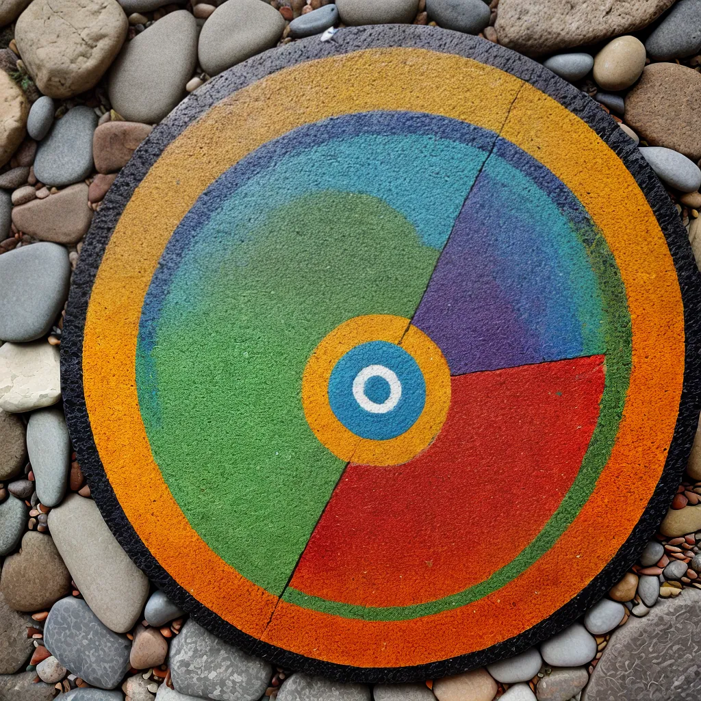 mosaico colorido arte pedras 1