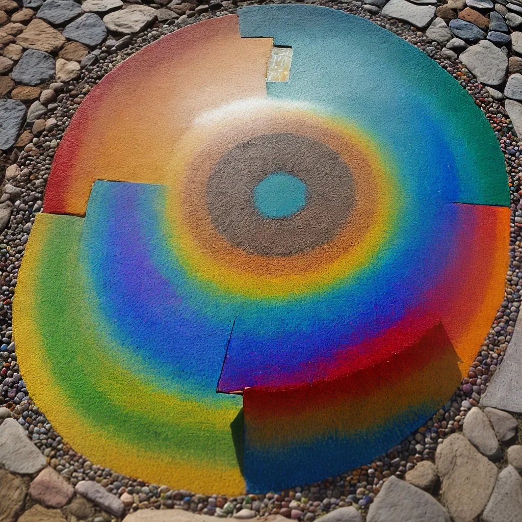 mosaico colorido arte brilhante