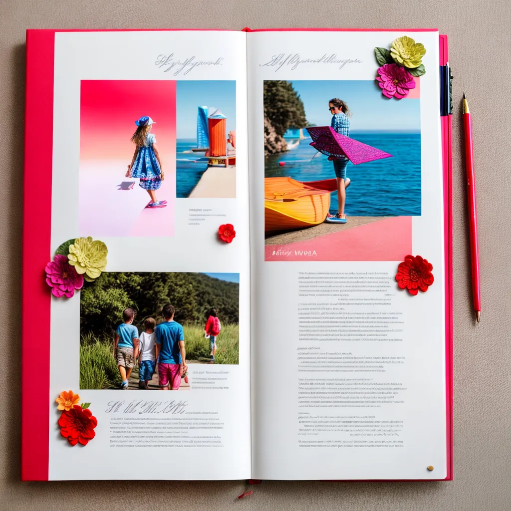 album scrapbook colorido memorias especiais